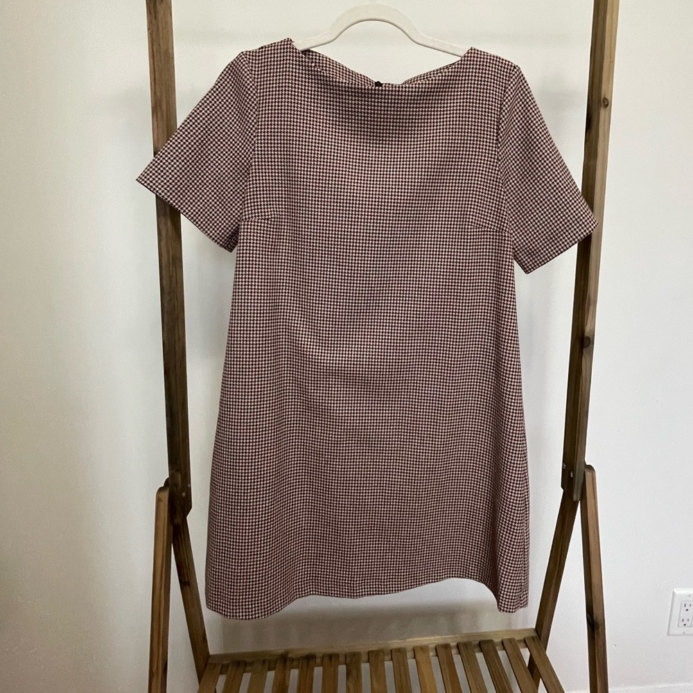 Zara houndstooth mini dress